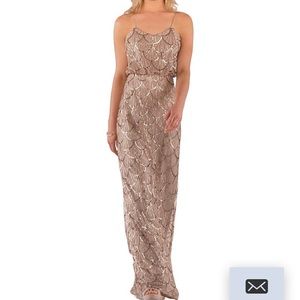 SORELLA VITA Elegant Sequin Gown in Champagne